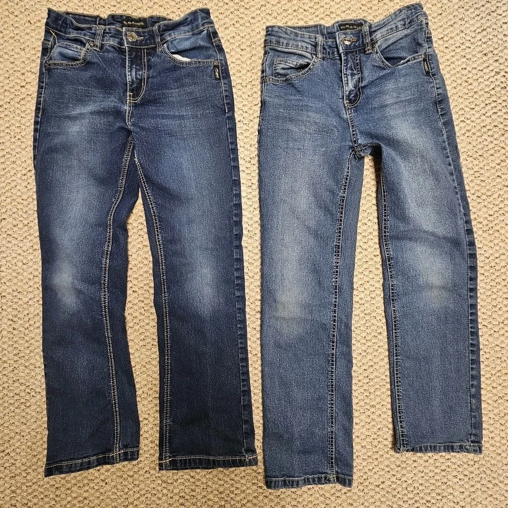 Lot of 2 - Silver Jeans‎ Zane Garret Girls Size 10 Denim Cowboy Bootcut Jeans